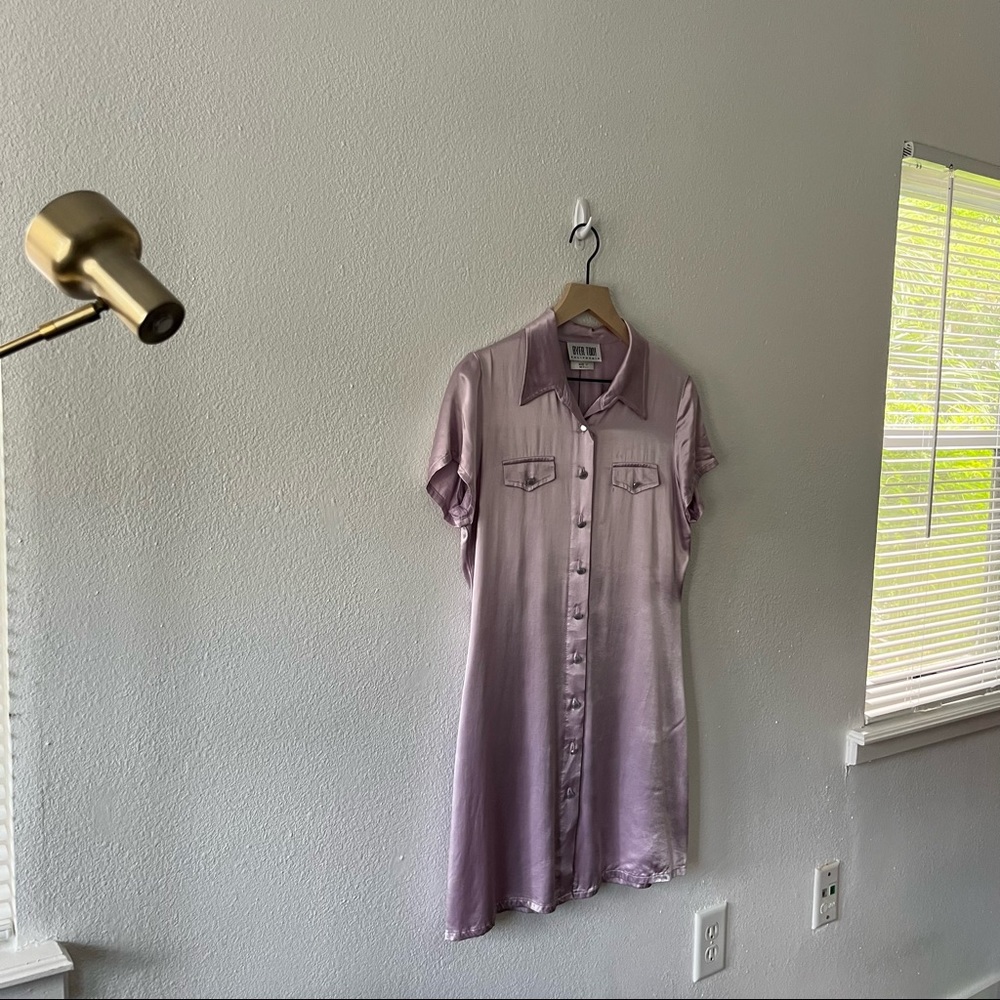 Vintage Lilac Silky Dress